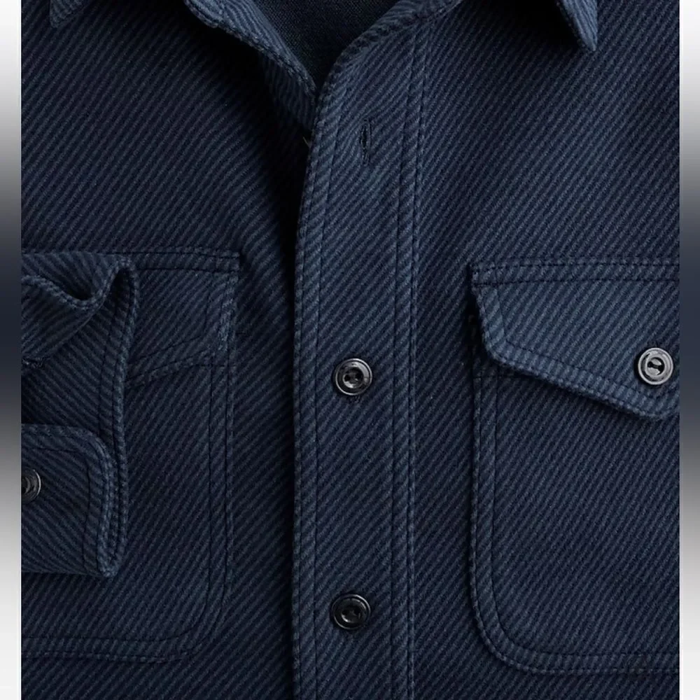 NWT J CREW Seaboard soft-knit shirt in Twill Blue Navy